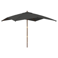 Garden Parasol with Wooden Pole Anthracite - Create Shade and Protect from Harmful UV Rays