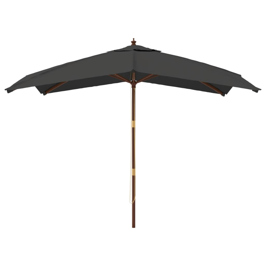 Garden Parasol with Wooden Pole Anthracite - Create Shade and Protect from Harmful UV Rays