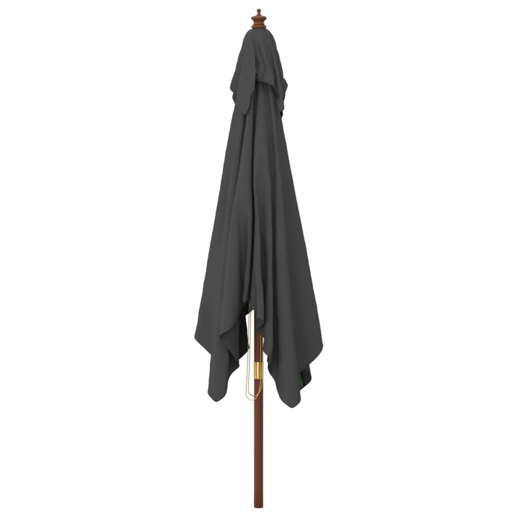 Garden Parasol with Wooden Pole Anthracite - Create Shade and Protect from Harmful UV Rays