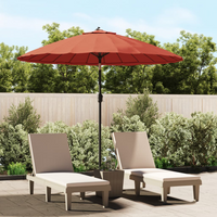 Outdoor Parasol with Aluminium Pole 270 cm Terracotta - UV Protective and Durable