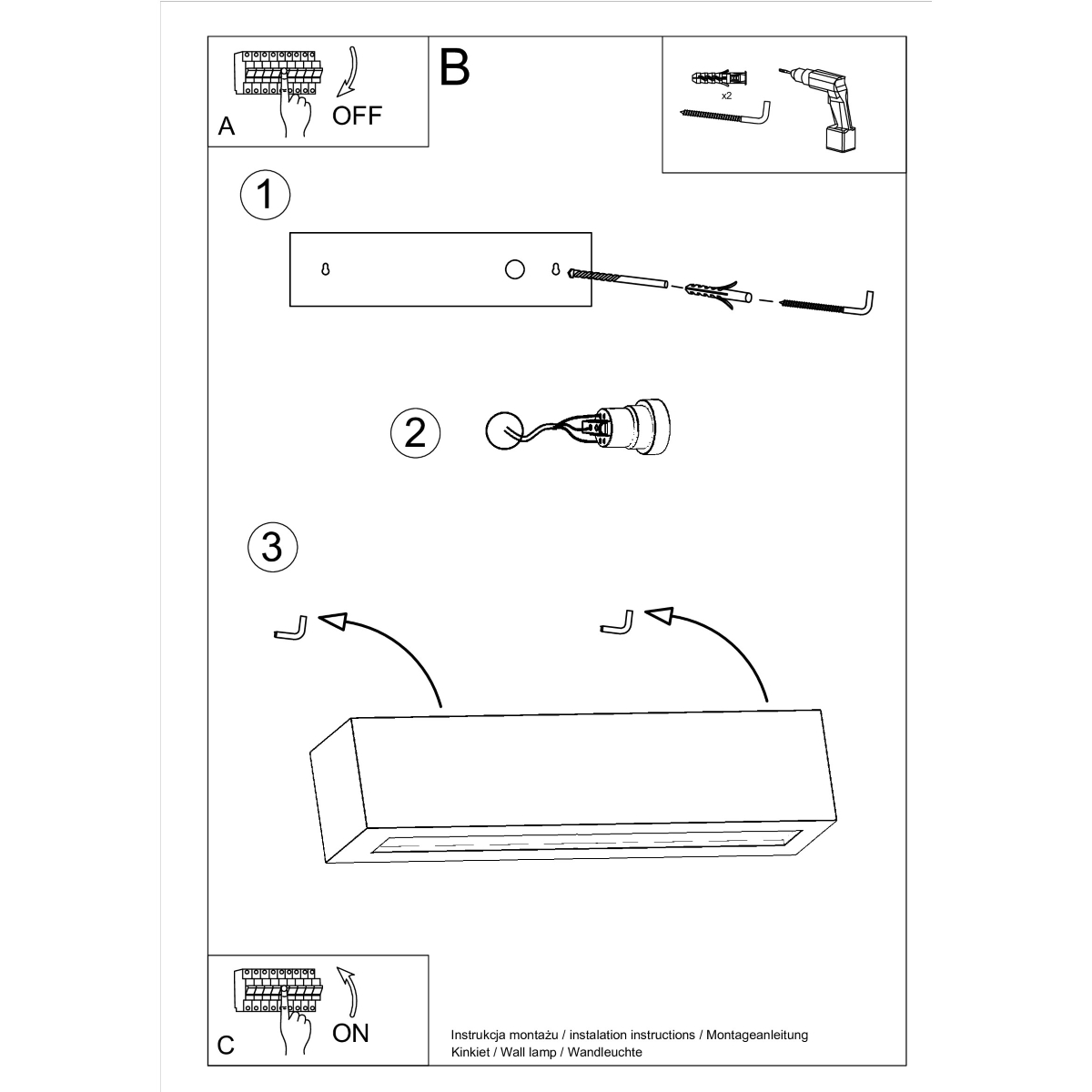 Modern Wall Lamp Ceramic VEGA - Scandinavian Design, Bi-Directional Illumination