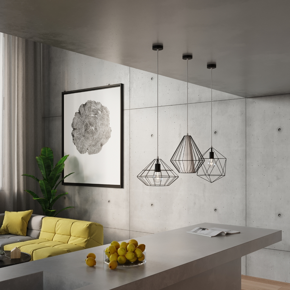 Pendant Lamp UMBERTO Black - Industrial Minimalism meets Classic Design