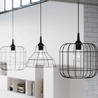 Anata Black Pendant Lamp - Contemporary Design for Futuristic, Scandinavian, and Loft Style Interiors