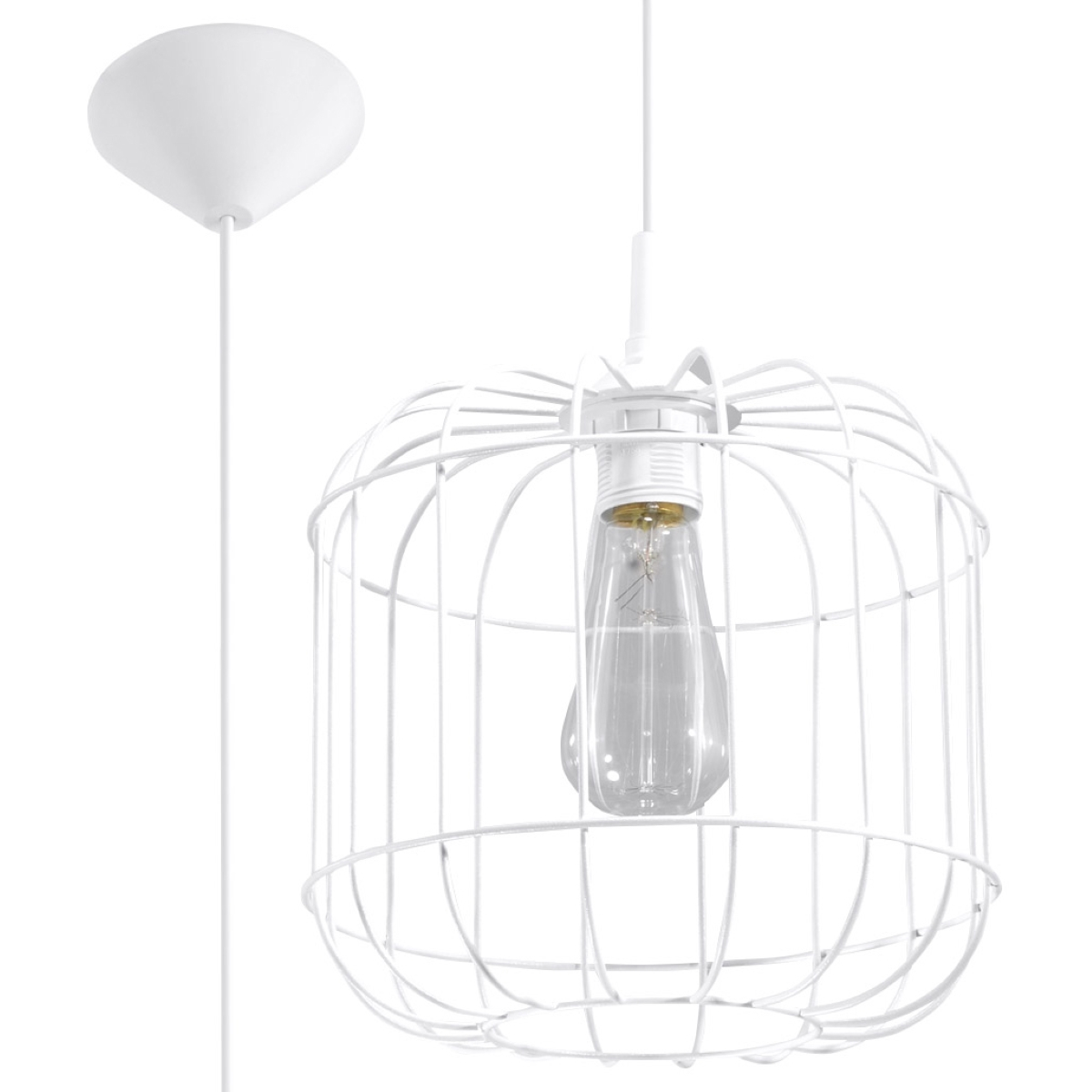 Pendant Lamp CELTA White - Modern Design | Industrial Art | Elegant Lighting