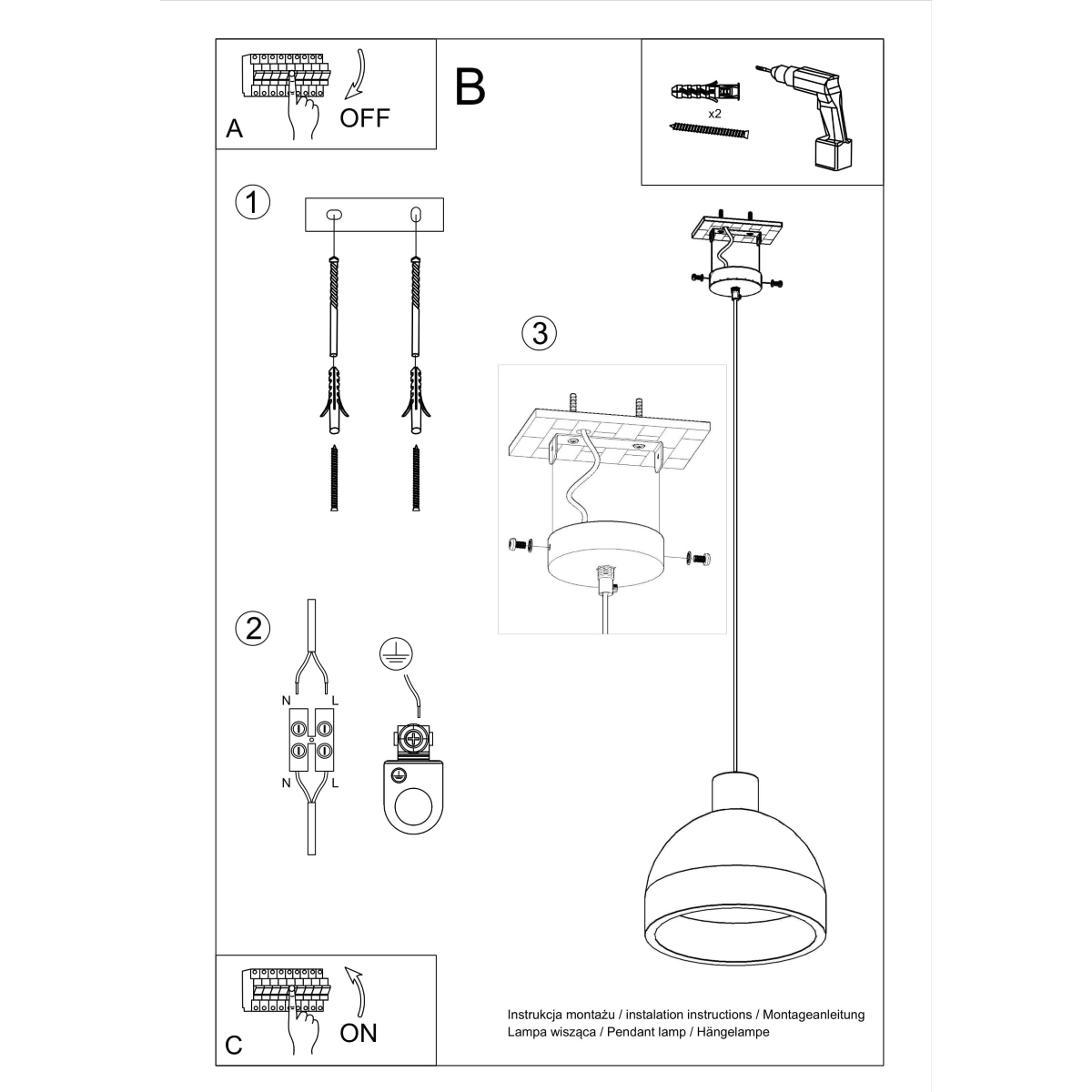 Pendant Lamp DAMASO - Elegant and Timeless Design for Modern Homes