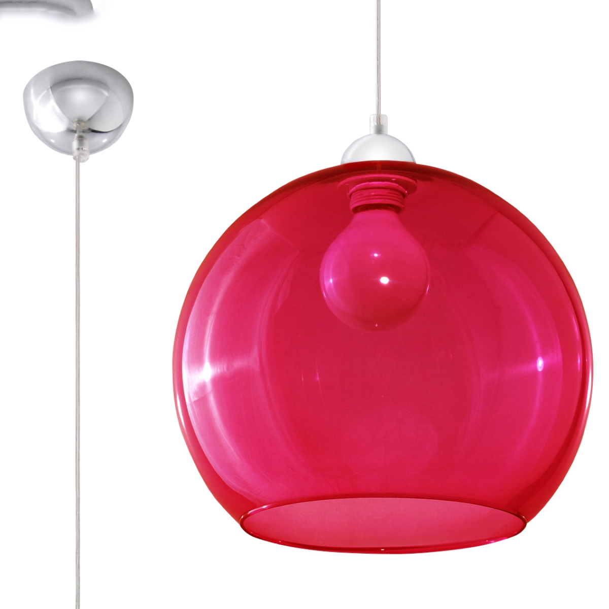 Modern Pendant Lamp BALL red - Sleek and Vibrant Lighting for Minimalist and Industrial Interiors