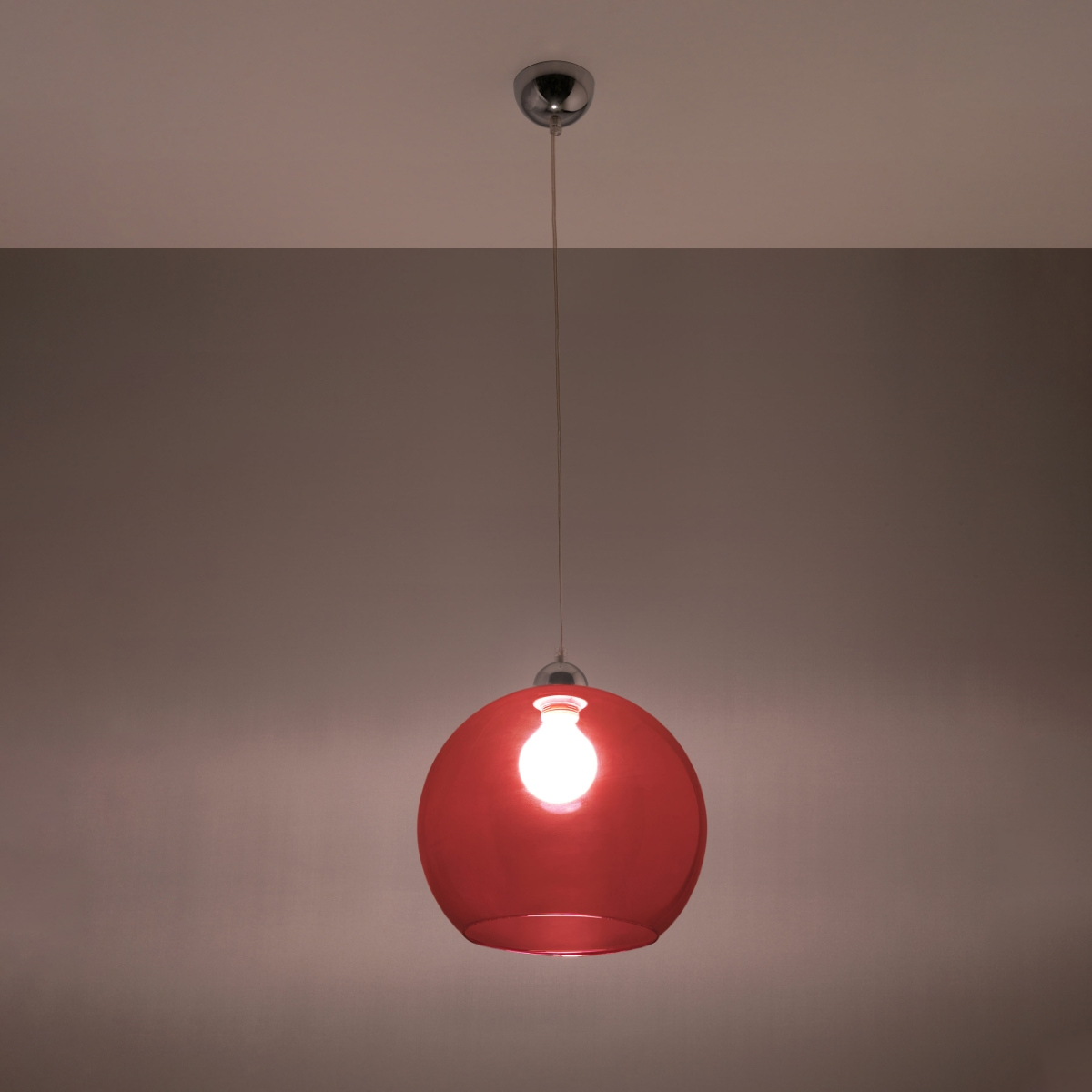 Modern Pendant Lamp BALL red - Sleek and Vibrant Lighting for Minimalist and Industrial Interiors