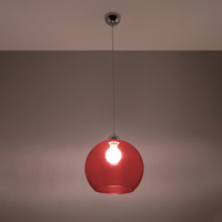 Modern Pendant Lamp BALL red - Sleek and Vibrant Lighting for Minimalist and Industrial Interiors