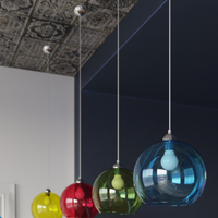 Modern Pendant Lamp BALL red - Sleek and Vibrant Lighting for Minimalist and Industrial Interiors