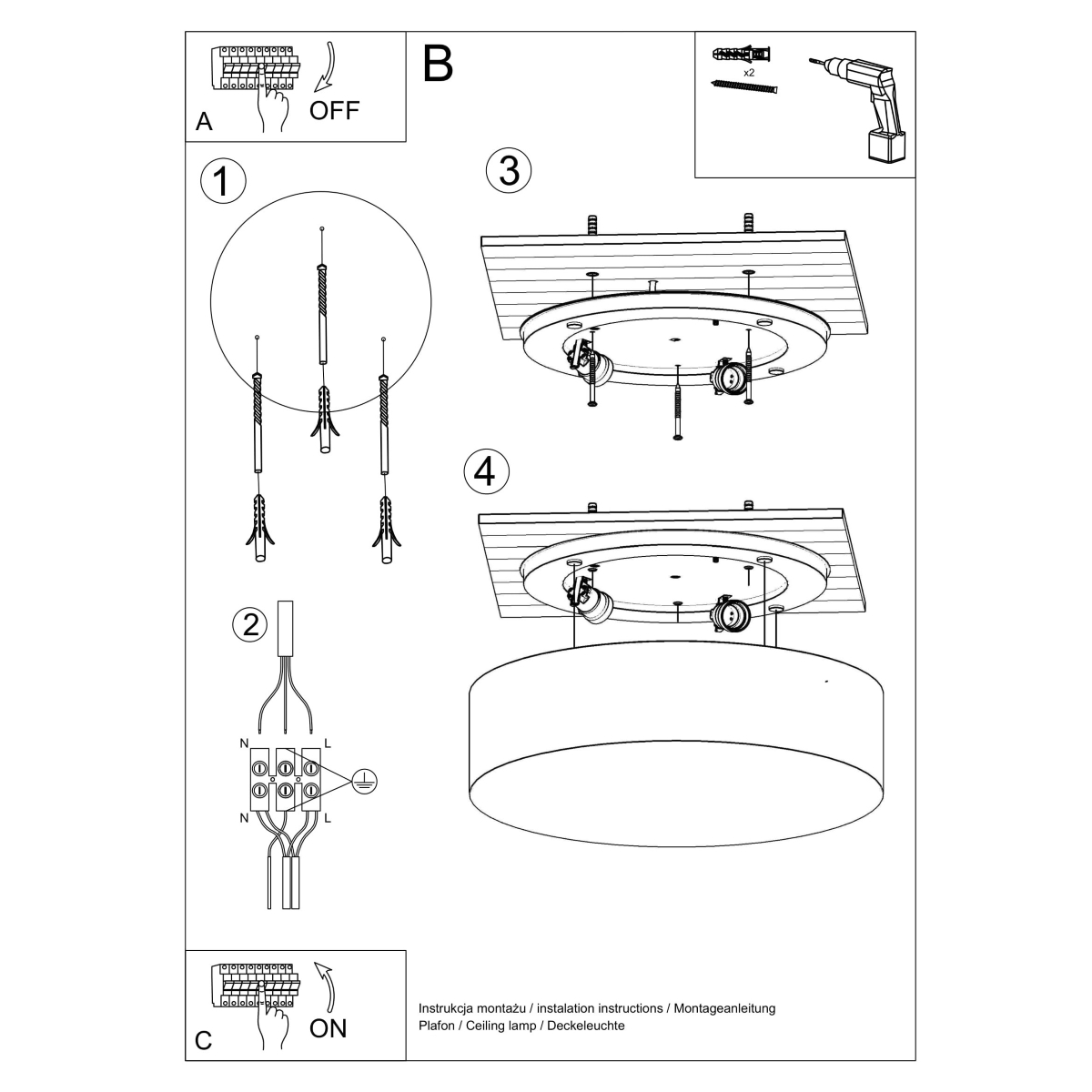 Ceiling Lamp ARENA Gray - Modern and Elegant Lighting