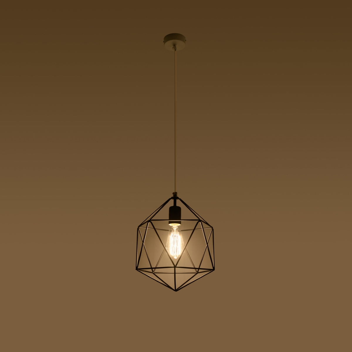 Elegant Pendant Lamp GASPARE Black - Minimalist Steel Shade