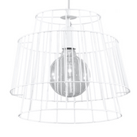 Pendant Lamp GATE White - Industrial Steel Design, Perfect Room Illumination