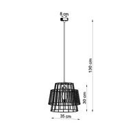 Pendant Lamp GATE White - Industrial Steel Design, Perfect Room Illumination