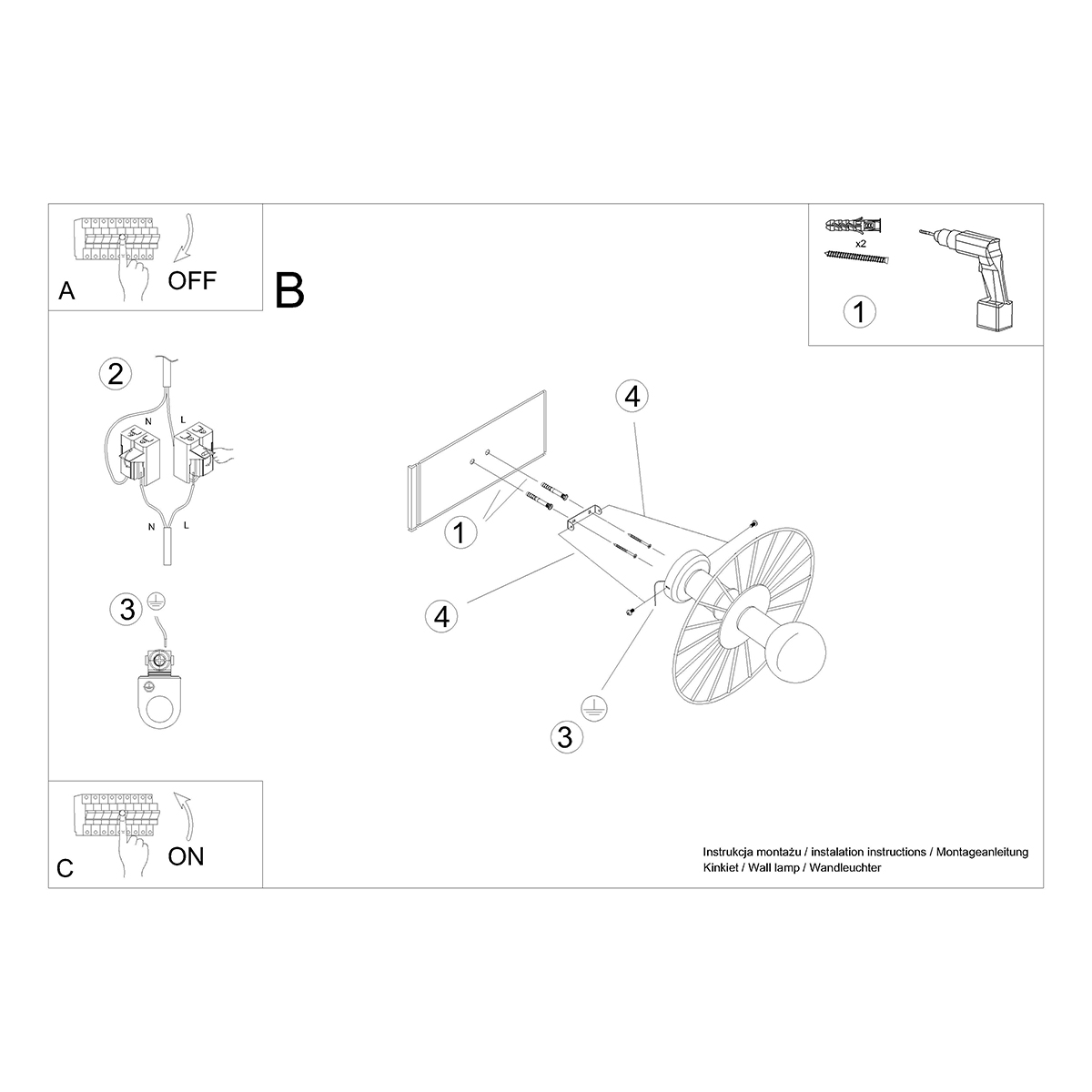 SIRKEL 30 Black Wall Lamp/Ceiling Lamp - Stylish and Versatile Lighting Fixture