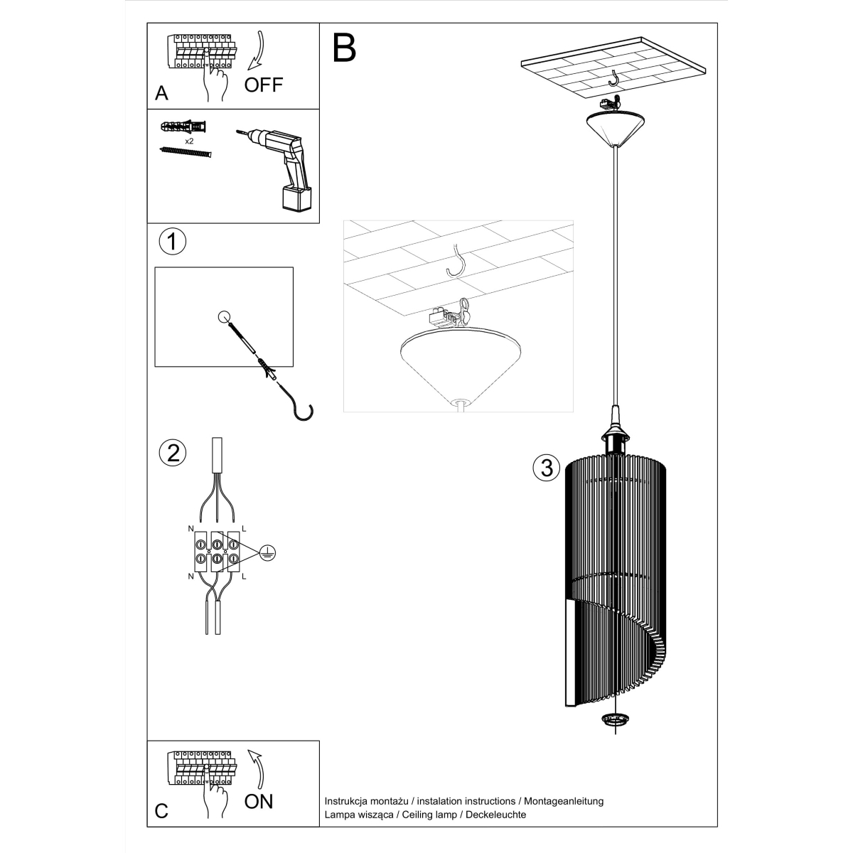 Pendant Lamp ALEXIA Wood - Stylish and Cosy Lighting for Modern and Traditional Interiors