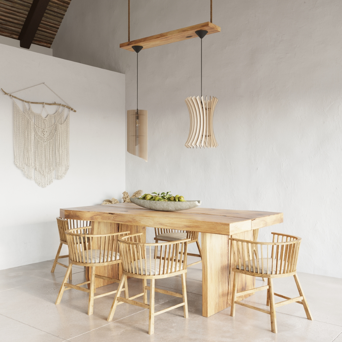 Pendant Lamp ALEXIA Wood - Stylish and Cosy Lighting for Modern and Traditional Interiors