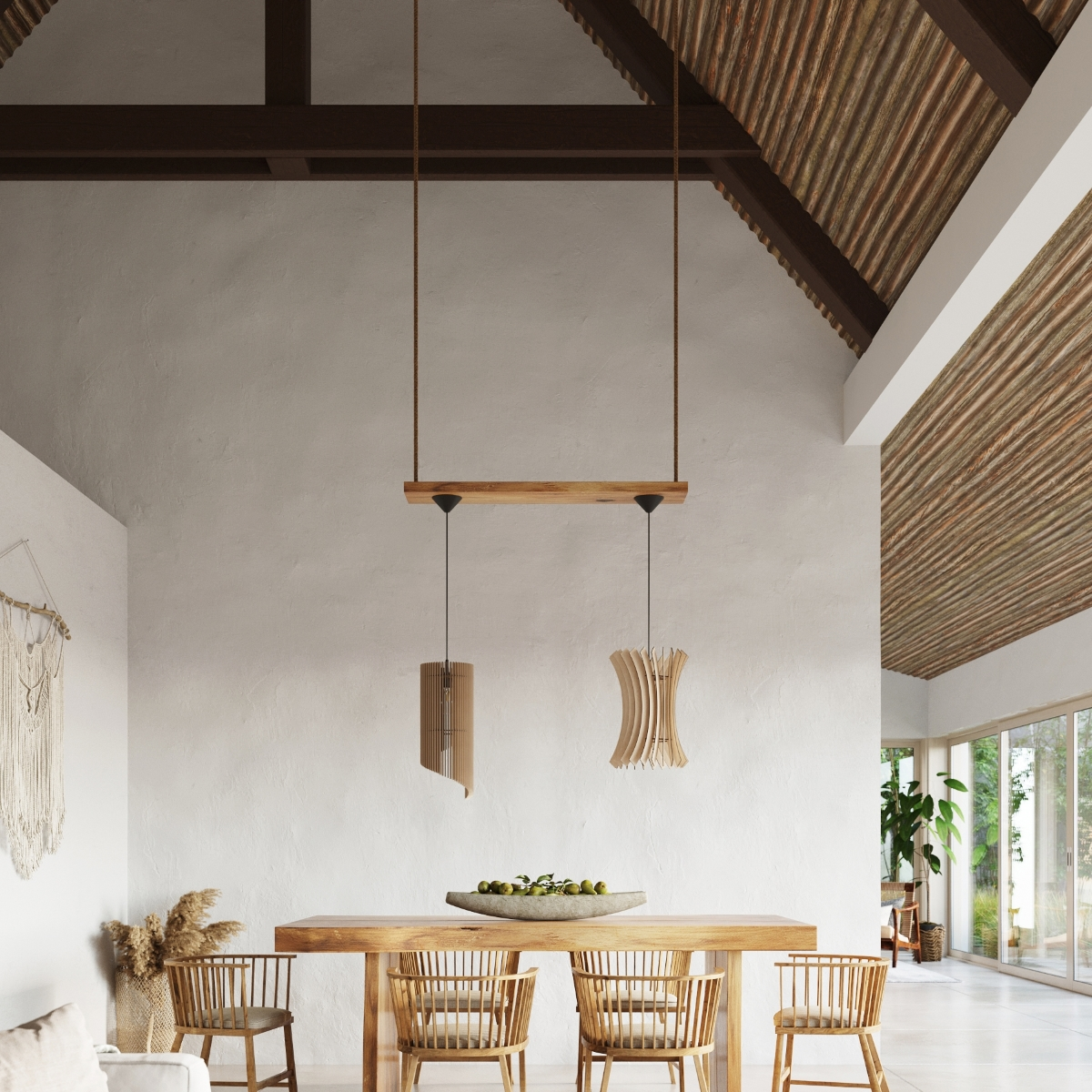 Pendant Lamp ALEXIA Wood - Stylish and Cosy Lighting for Modern and Traditional Interiors