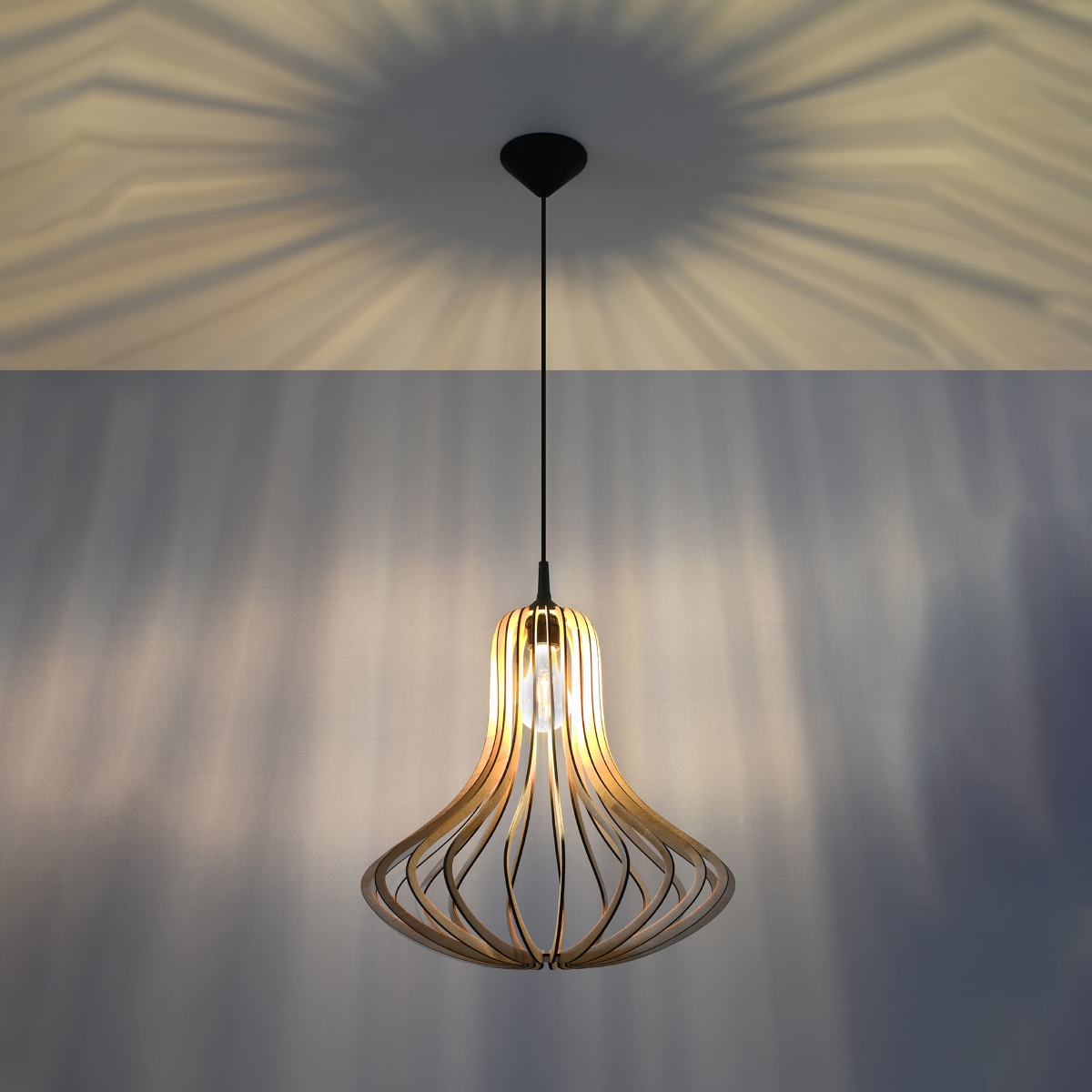 Stylish Pendant Lamp ELZA Wood | Modern and Traditional Interiors