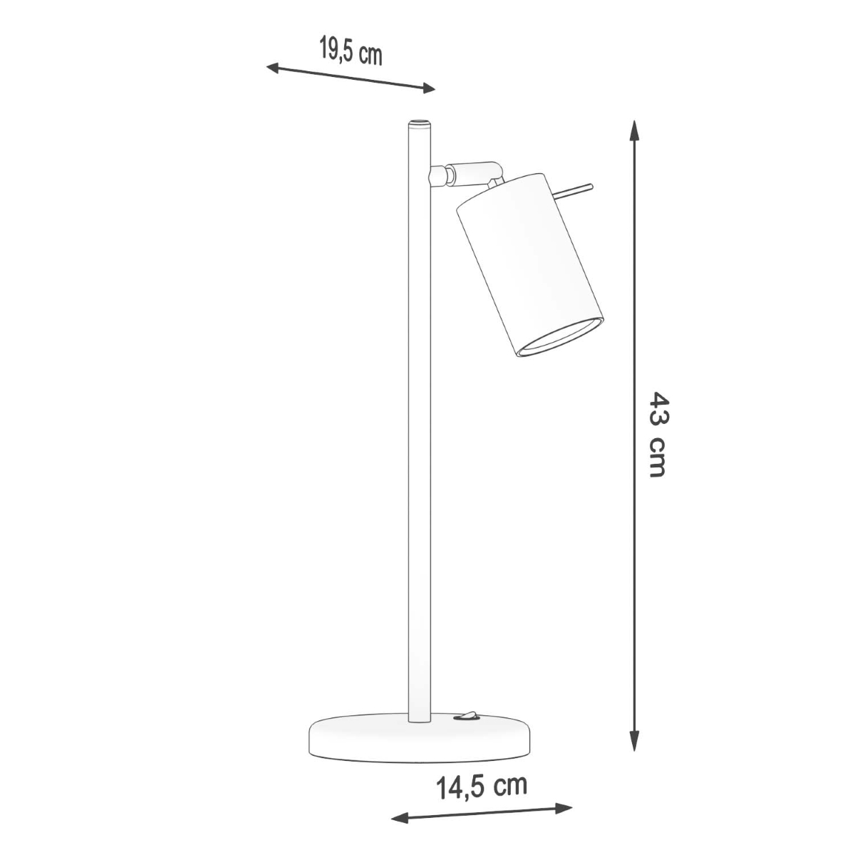 Modern Table Lamp RING in White | Adjustable Directional Lights