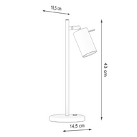 Modern Table Lamp RING in White | Adjustable Directional Lights