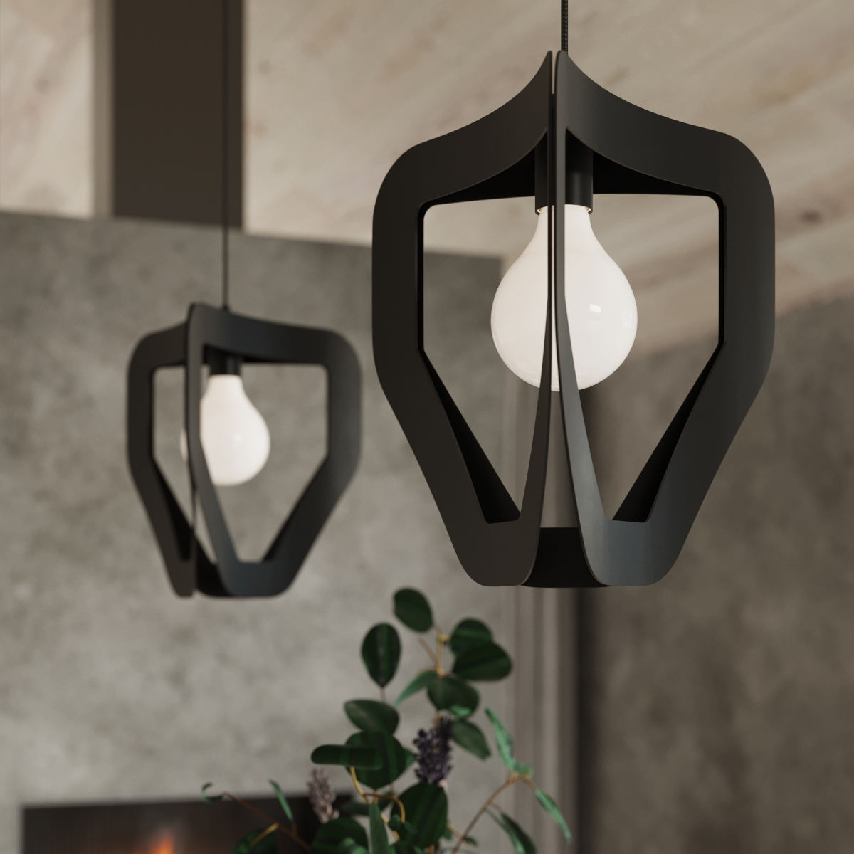 TRES Black Pendant Lamp - Modern Minimalist Design for Perfect Lighting