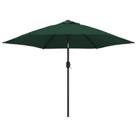 Parasol Green 3m Steel Pole - High-Quality UV Protective and Anti-Fade Polyester