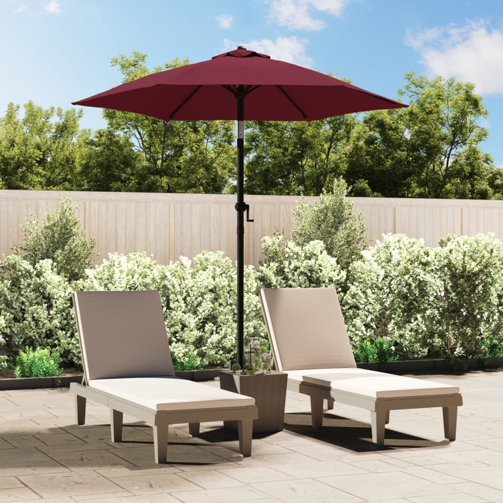 Parasol Burgundy 200x224 cm Aluminium - UV Protective and Portable