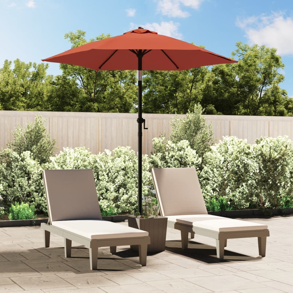 Parasol Terracotta 200x224 cm Aluminium - UV Protective and Portable