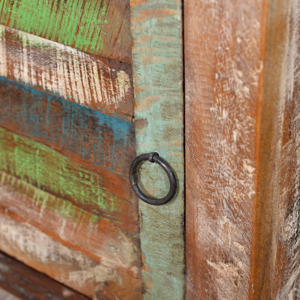 End Table with 1 Drawer 1 Door Reclaimed Wood - Rustic and Sustainable