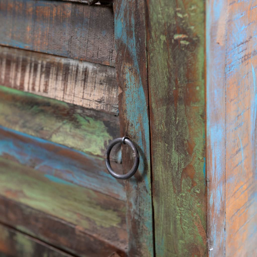 End Table with 1 Drawer 1 Door Reclaimed Wood - Rustic and Sustainable