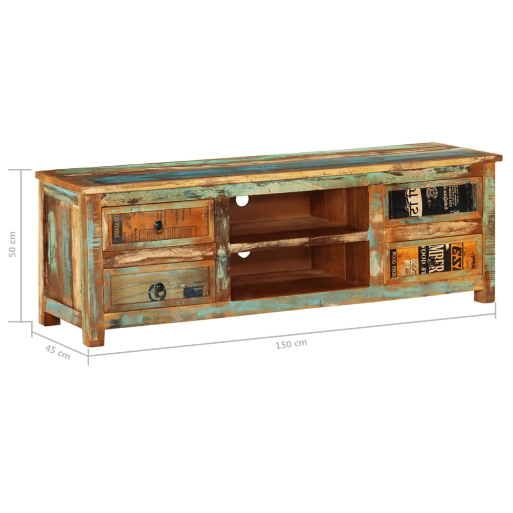 Reclaimed Wood TV Cabinet TV Stand - Stylish and Sustainable | Perfect for Living Room or Bedroom