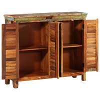 Reclaimed Cupboard Solid Wood with 4 Doors - Antique-Style Storage for Your Home