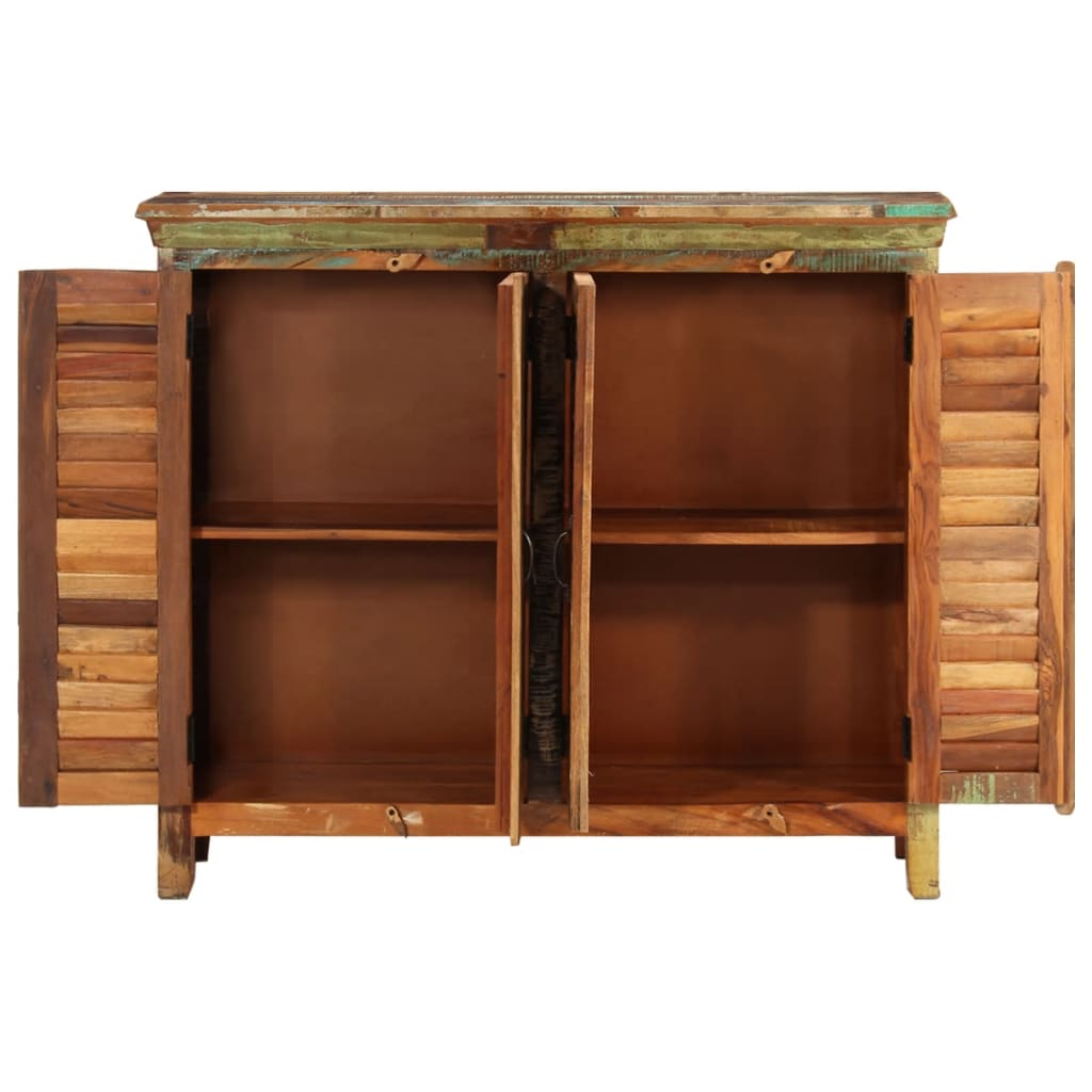 Reclaimed Cupboard Solid Wood with 4 Doors - Antique-Style Storage for Your Home