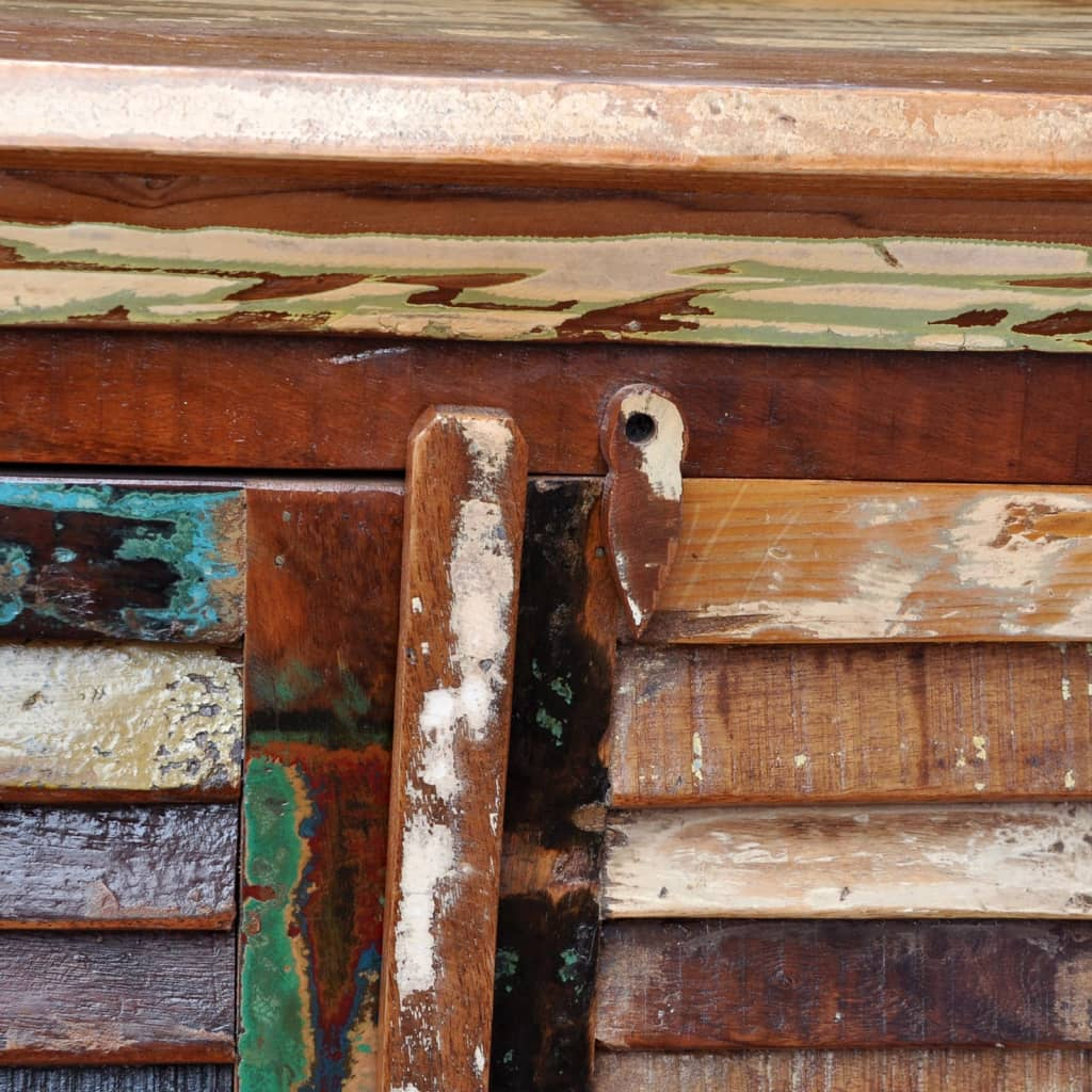 Reclaimed Cupboard Solid Wood with 4 Doors - Antique-Style Storage for Your Home