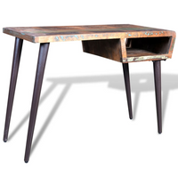 Reclaimed Wood Desk with Iron Legs - Handmade Furniture