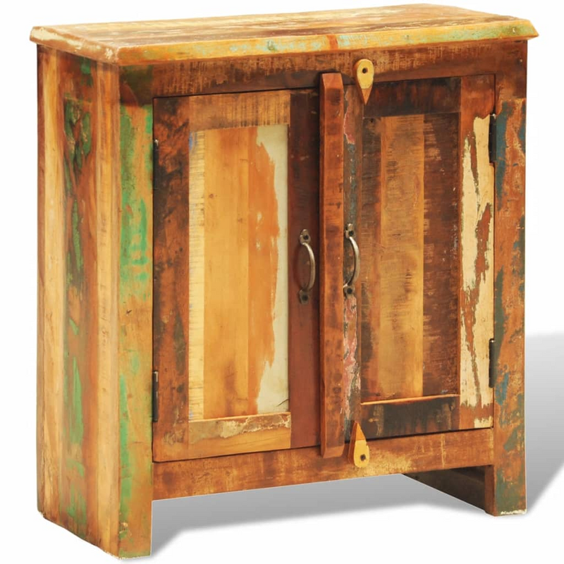 Reclaimed Cabinet Solid Wood with 2 Doors Vintage - Antique-Style Storage for Your Home