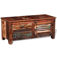 Reclaimed TV Hi-Fi Cabinet Side Cabinet Solid Wood - Antique-Style Storage Furniture