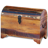 Reclaimed Storage Chest Solid Wood - Antique-Style Wooden Chest with Large Storage Space