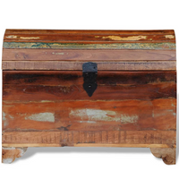 Reclaimed Storage Chest Solid Wood - Antique-Style Wooden Chest with Large Storage Space