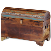 Reclaimed Storage Chest Solid Wood - Antique-Style Wooden Chest with Large Storage Space