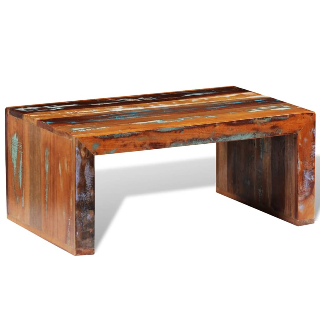 Coffee Table Reclaimed Wood - Handmade Retro Style Furniture