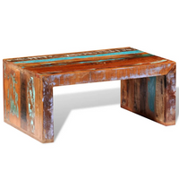 Coffee Table Reclaimed Wood - Handmade Retro Style Furniture