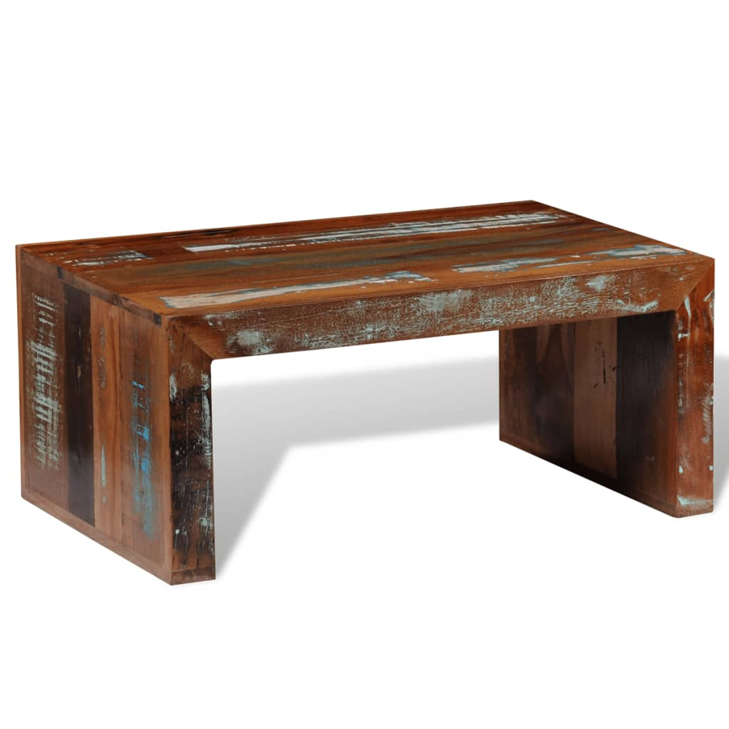 Coffee Table Reclaimed Wood - Handmade Retro Style Furniture