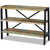 Sideboard 3 Shelves Solid Reclaimed Wood - Vintage-style and Durable