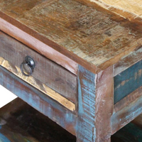 Side Table with 1 Drawer - Solid Reclaimed Wood 43x33x51 cm