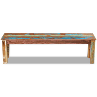 Bench Solid Reclaimed Wood 160x35x46 cm - Unique Antique-Style Wooden Bench