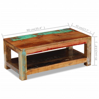 Coffee Table Solid Reclaimed Wood 90x45x35 cm - Unique and Durable Furniture