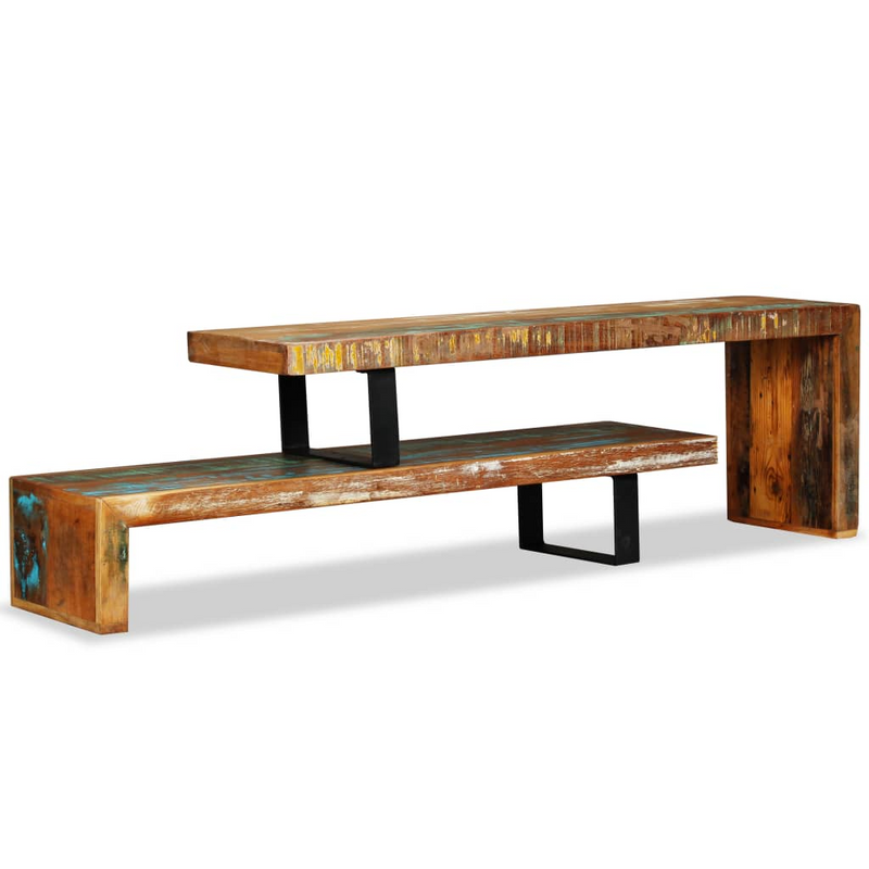 TV Stand Solid Reclaimed Wood - Vintage Charm and Multi-functional Design