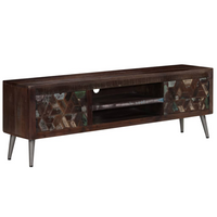 TV Cabinet Solid Reclaimed Wood 140x30x45 cm - Industrial Style, Ample Storage Space