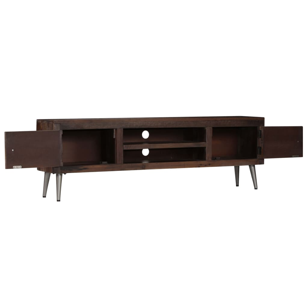 TV Cabinet Solid Reclaimed Wood 140x30x45 cm - Industrial Style, Ample Storage Space